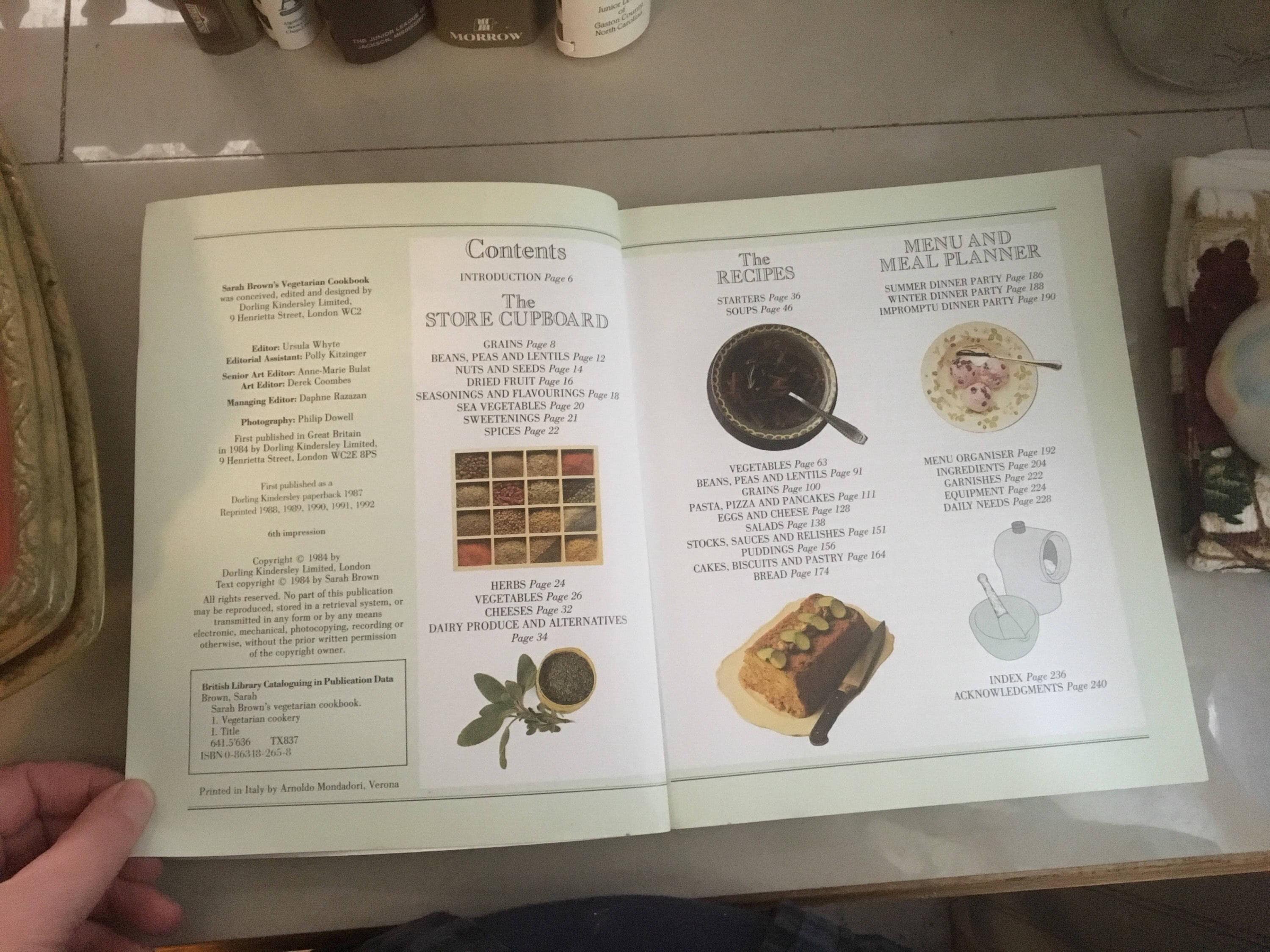 Sarah Brown's Vegetarian Cookbook by Sarah Brown 1984 Etsy