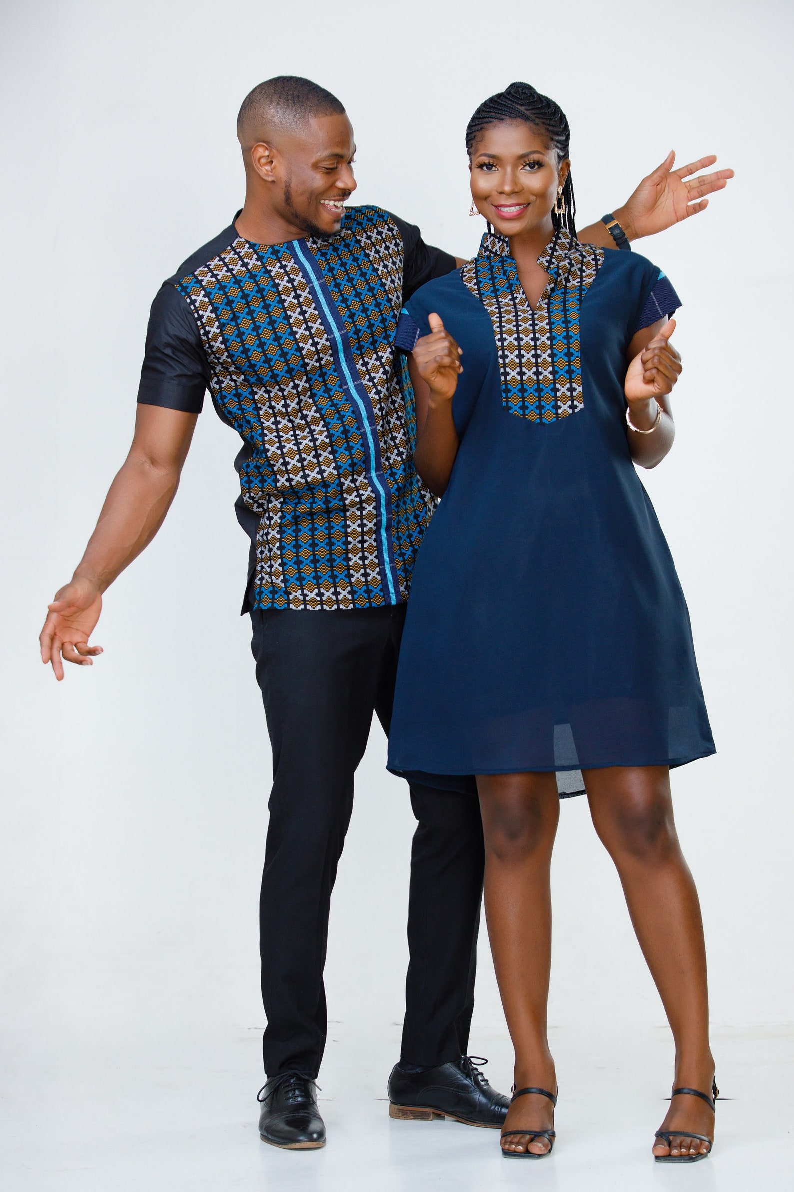 Kente African Pattern Print Men Long Robe