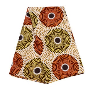Nsubura Wishing Well Stampa africana Tessuto in poliestere cerato Ankara 6 metri