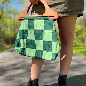 Green Checkered Betty Bag image 1