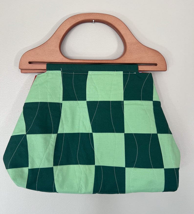 Green Checkered Betty Bag image 3