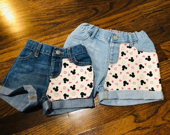 womens disney denim shorts