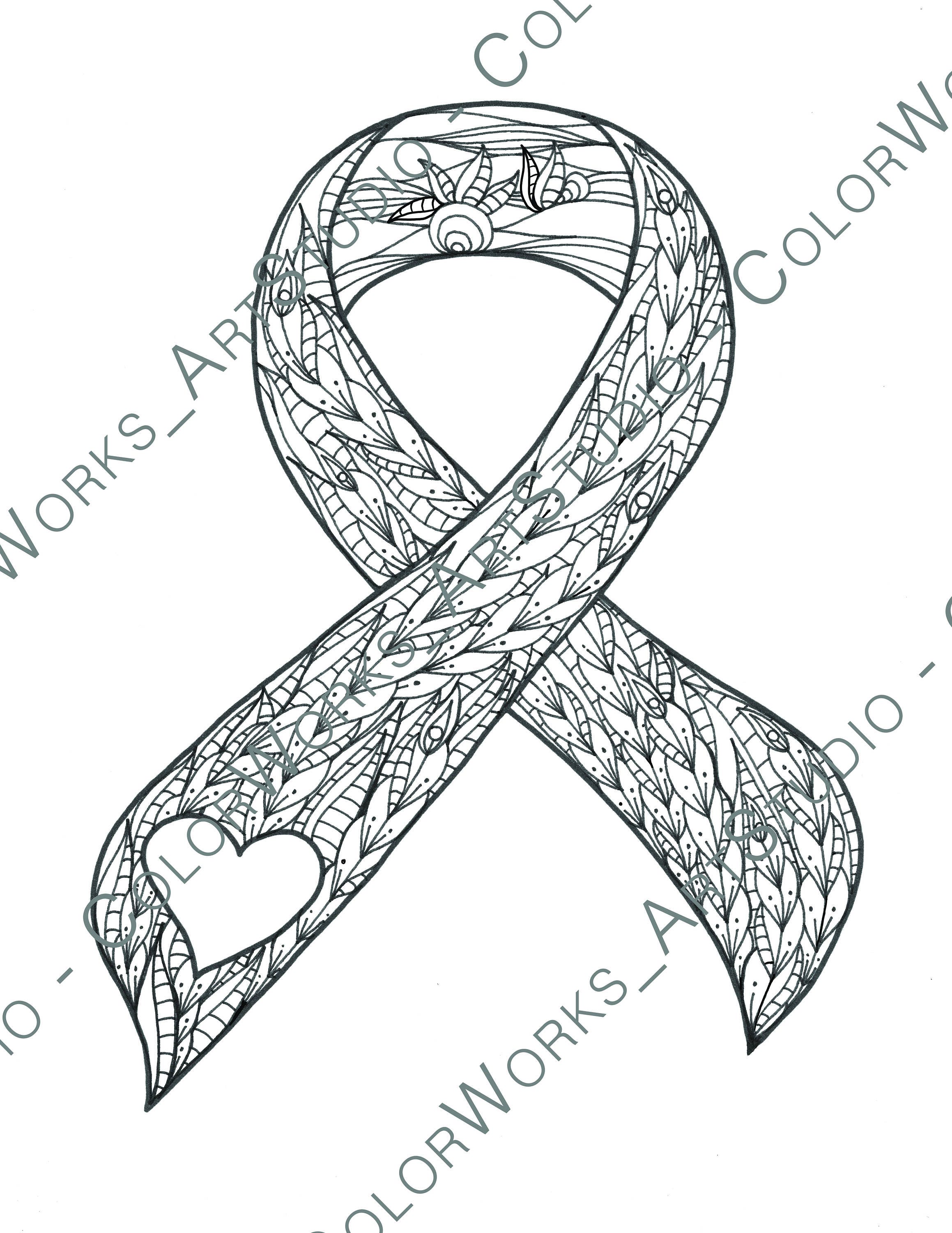 Cancer Awareness Coloring Pages Coloring Pages