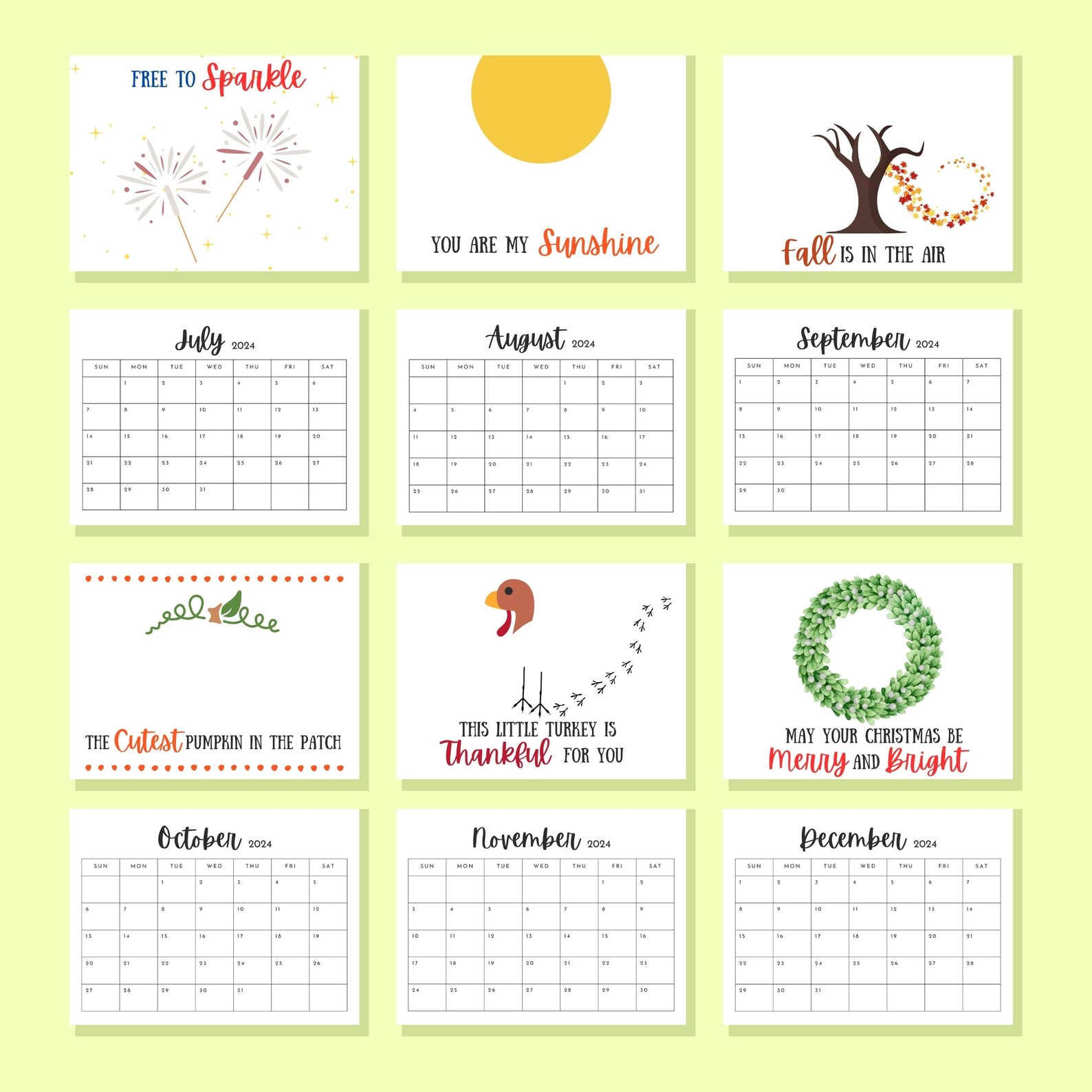 Printable Handprint Art 2025 Calendar Handprint Keepsake From Child to