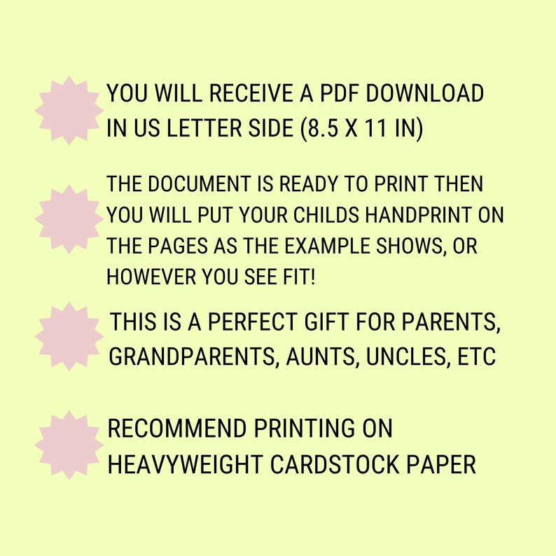 Printable Handprint Art 2024 Calendar Handprint Keepsake From Child to