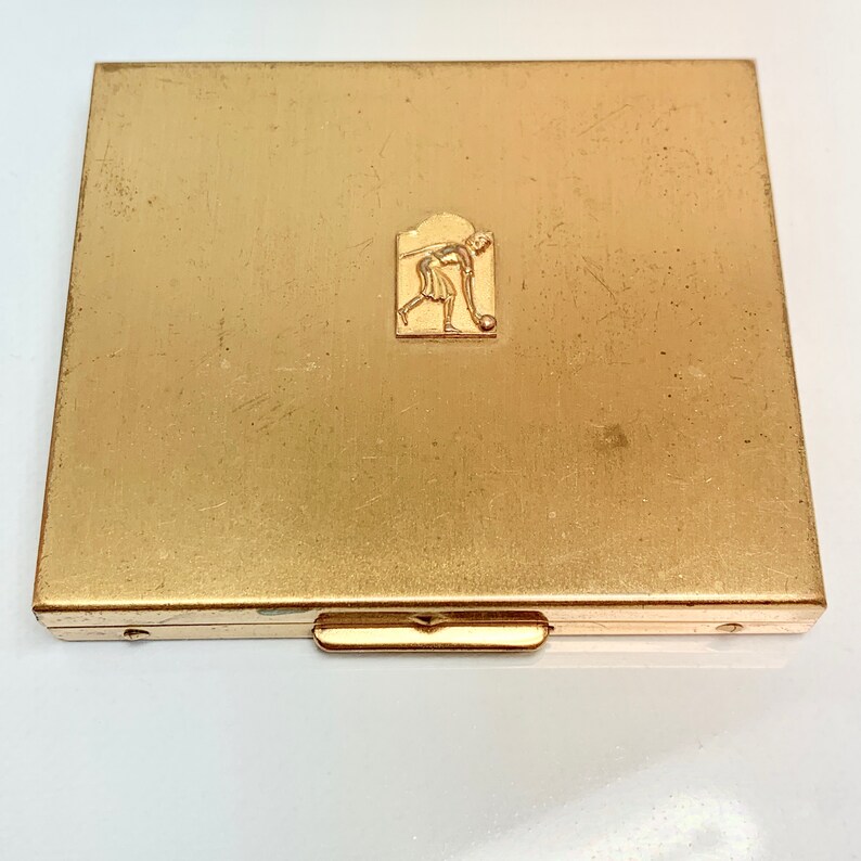 Compact Mirror Vintage Gold Tone 1950's Compact Mirror Etsy