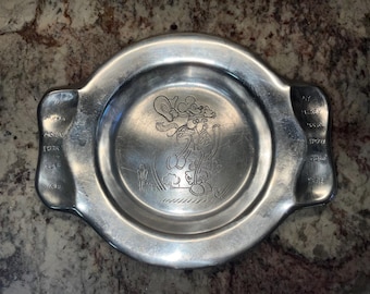 Vintage Mickey Mouse Silver-Plated Baby Dish
