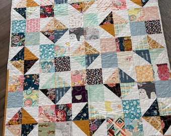 Baby Quilt with floral design fabric