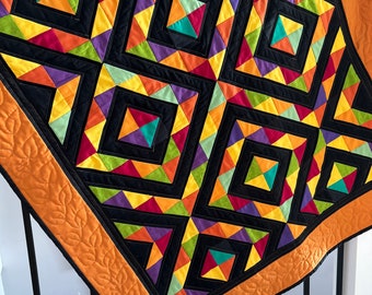Babyquilt laranja/preto