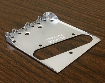 Fender Vintage Telecaster Bridge Plate w/Double Long Notched Flanges & Notched for Bigsby