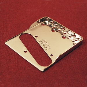 Fender Vintage Style Telecaster Bridge Plate w/ Hybrid Double Notches and Modified to fit an American Standard