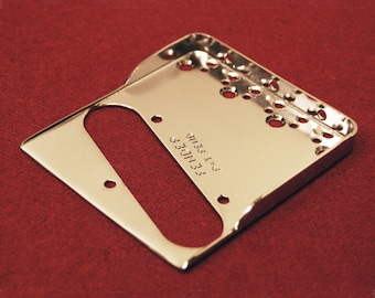 Fender Vintage Style Telecaster Bridge Plate w/ Hybrid Double Notches and Modified to fit an American Standard