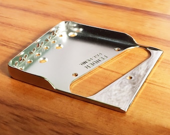 Fender Vintage Style Telecaster Bridge Plate w/ Hybrid Double Notches & Drilled for Top-Load