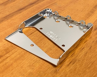 Custom Fender Tele Bridge Plate w/ Notched Flange & Modified for use with a Bigsby B5 Vibrato