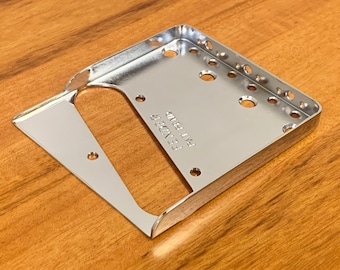 Fender Telecaster Vintage Style Bridge Plate w/ Notched Flange & Drilled for Top Load