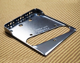 Fender Telecaster Bridge Plate w/DBL Long Notches & Drilled for Top Load