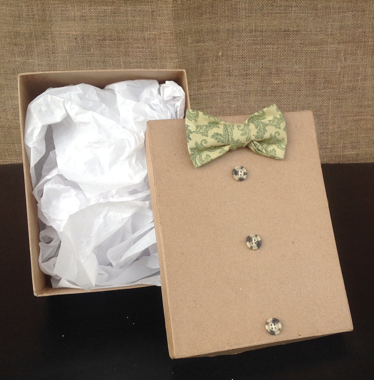 Bow Tie Gift Boxes for Him Etsy