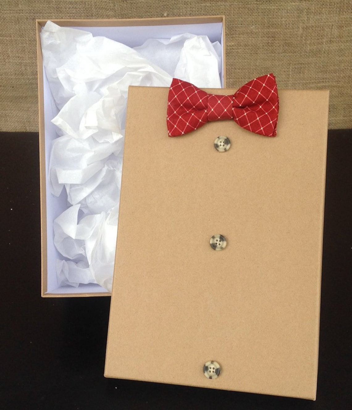 Bow Tie Gift Boxes for Him Etsy