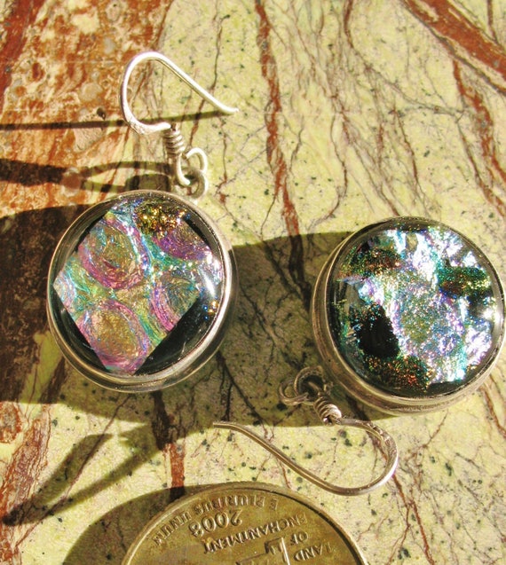 dichroic glass earrings hand crafted 923 - image 6