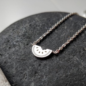 Watermelon necklace, Food necklace, Miniature food, Dainty gifts, Watermelon gifts, Summer necklace, Food jewellery,  Gift for women,