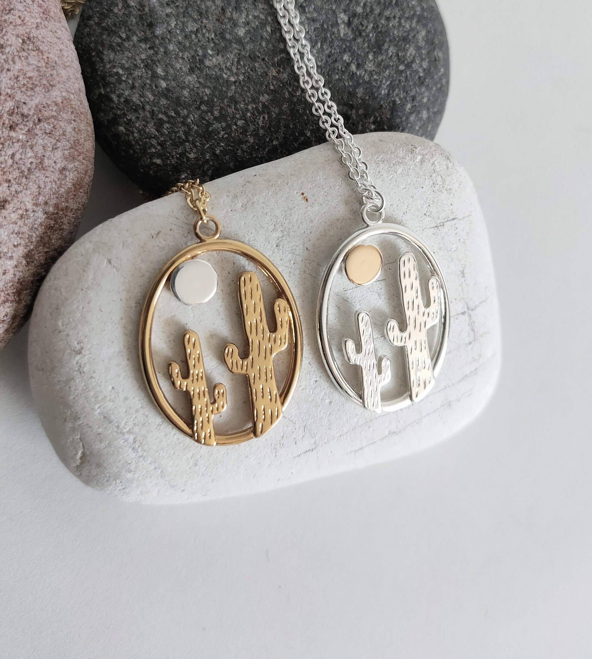 Small cactus deals necklace