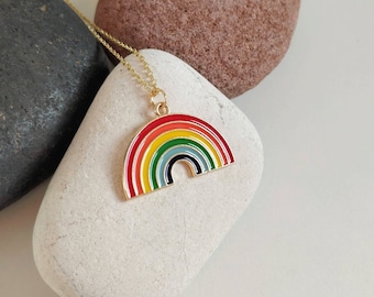 Rainbow necklace, Rainbow party, Rainbow baby, British Weather necklace, Rainbow in the Uk, Over the rainbow, Memorial gift, LBGT gifts