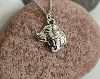 Dog Lover Necklace, Labrador necklace, Crazy dog lady, Dog owner gift, Silver dog pendant, Pet memorial, Retriever mummy, Dog keepsake,