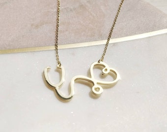 Stethoscope necklace, NHS Doctor gifts, Nurse graduation gift, Nurse jewelry, Gift for doctor, Veterinarian gift, Vet nurse, Medical student