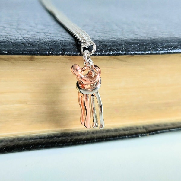 Embrasser le couple, Cadeau de couple, Collier Anxiété, Cadeau anniversaire, Pendentif amour, Bijoux intimes, Cadeau romantique, Cadeau de Saint-Valentin, Fiancé