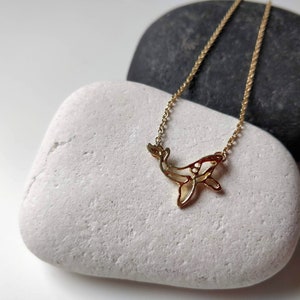 Humpback Whale necklace, Origami necklace, Geometric jewelry, Save the ocean, Sea creature, Blue Ocean animal, Nautical jewelry, Choker gift image 8