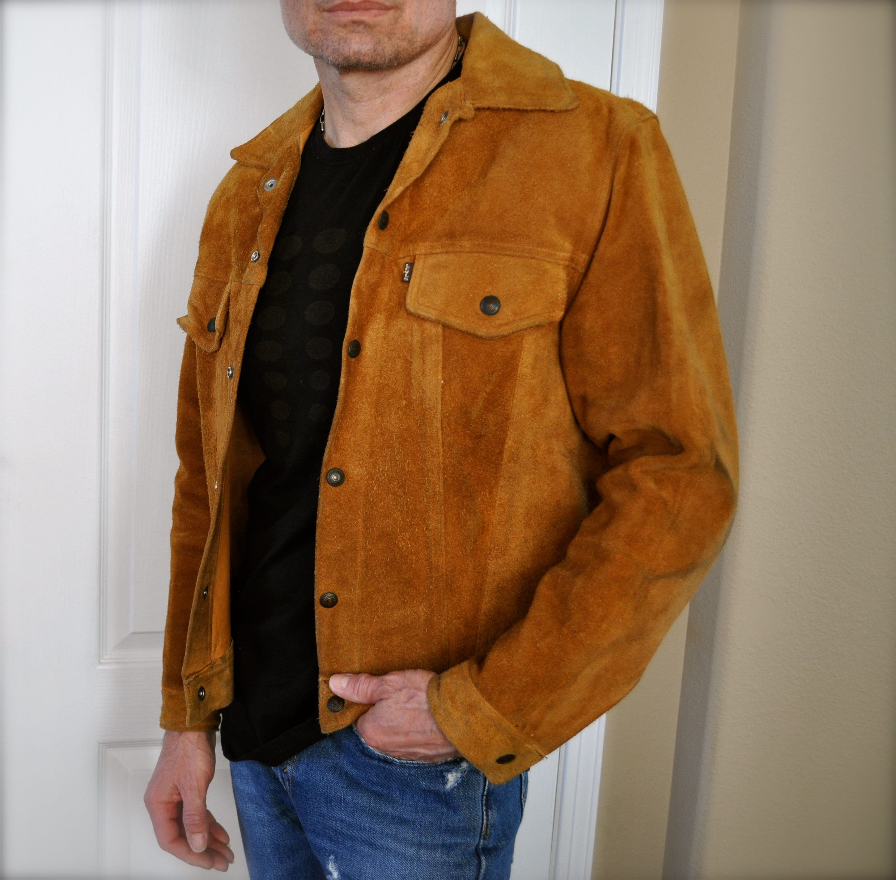 Vintage Levis Suede Leather Jacket - Etsy Vintage Levis Suede Leather Jacket - Etsy