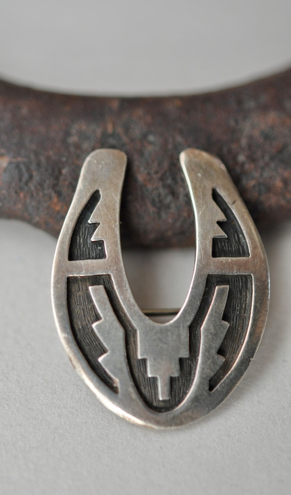 Vintage Native American sterling silver Hopi  Hor… - image 2