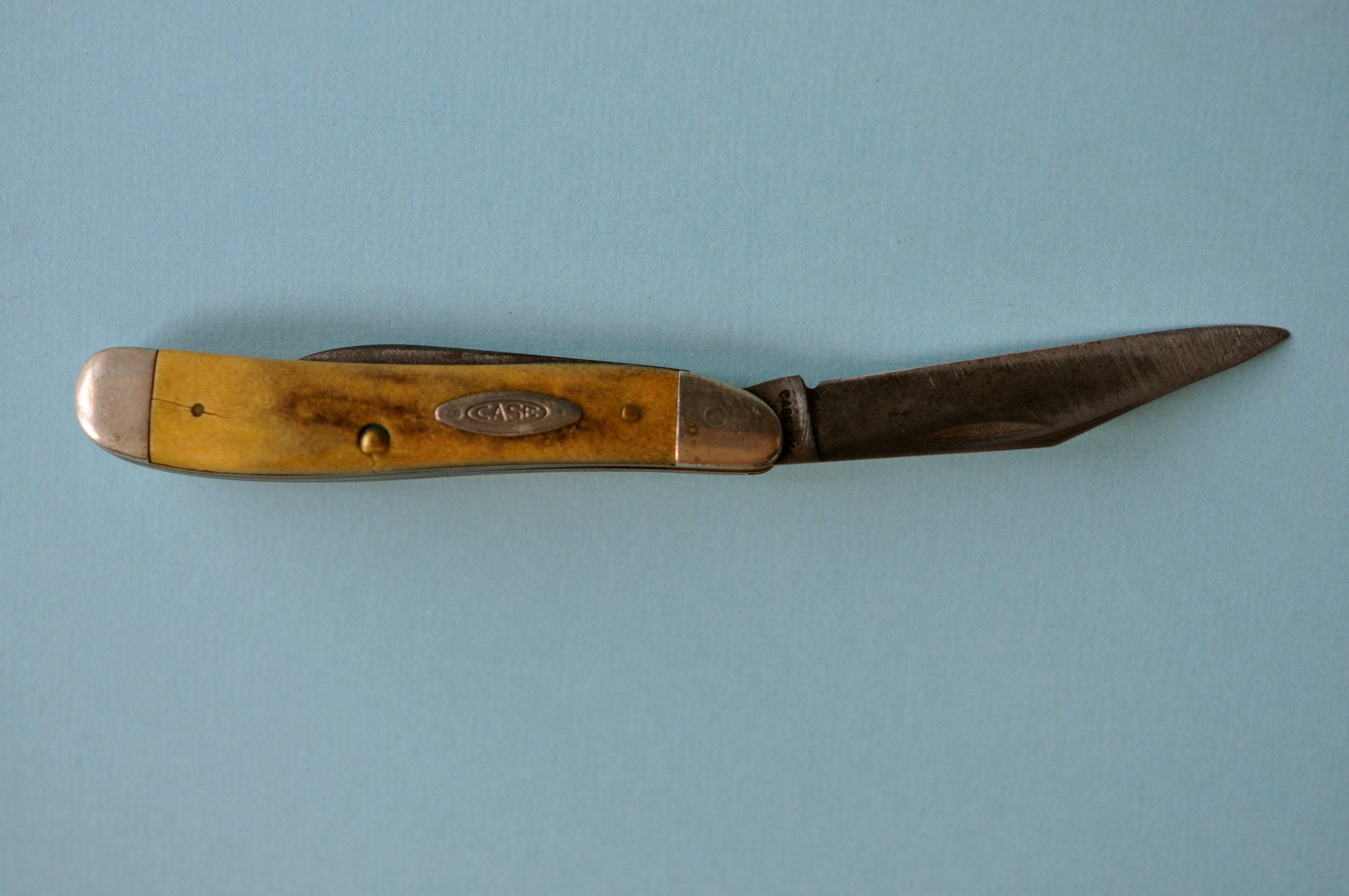 Vintage Case XX Peanut Pocket Knife 5220 Stag Handle USA (1964-69