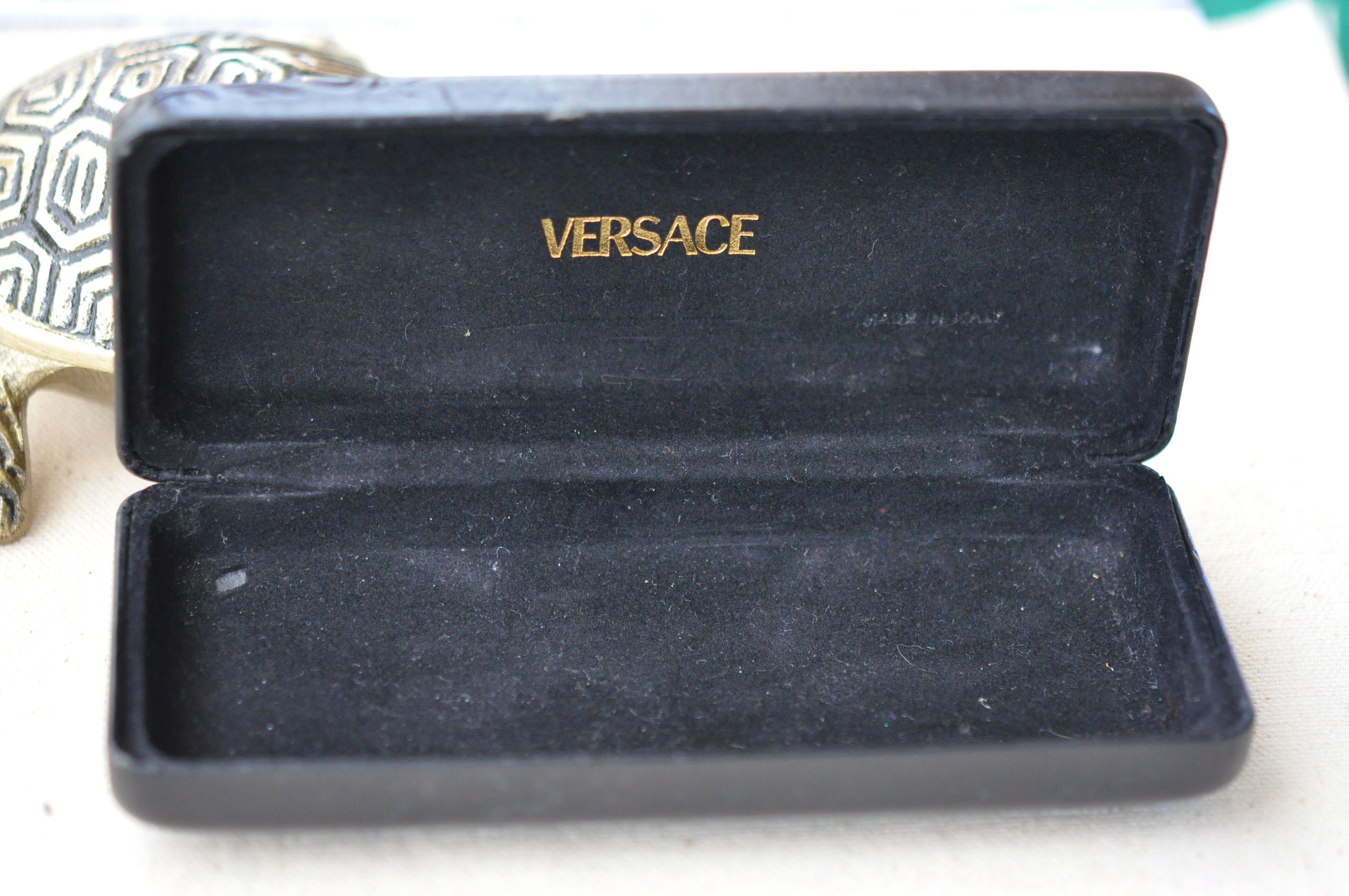 Vintage Versace Sunglasses Case Vintage Versace Sunglasses Model 738 Col 359 Orange Round  main image 2