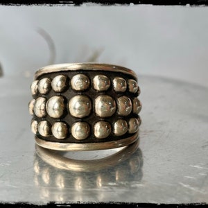 Native American "Million Drop" collection sterling silver ring by artist Akee Douglas size 12 3/4