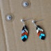 Native American Inlay Feather Pattern Earrings by Artist Charlotte ...