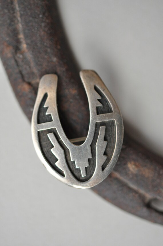 Vintage Native American sterling silver Hopi  Hor… - image 4