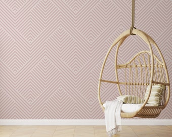 Pink Chevron Wallpaper Peel and Stick Wallpaper Removable Traditional Pre-Pasted Self-Adhesive Minimalistic Bedroom Modern Geometric FP708