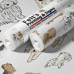Mixed Breeds Dog Wallpaper Peel and Stick Wallpaper Removable Traditional Pre-Pasted Self-Adhesive Animal Dog Wallpaper FP805 bild 5