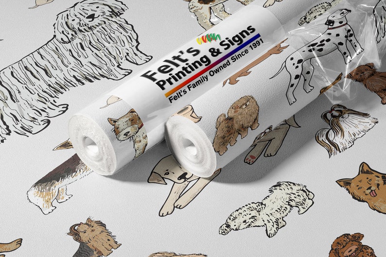 Mixed Breeds Dog Wallpaper Peel and Stick Wallpaper Removable Traditional Pre-Pasted Self-Adhesive Animal Dog Wallpaper FP805 bild 5
