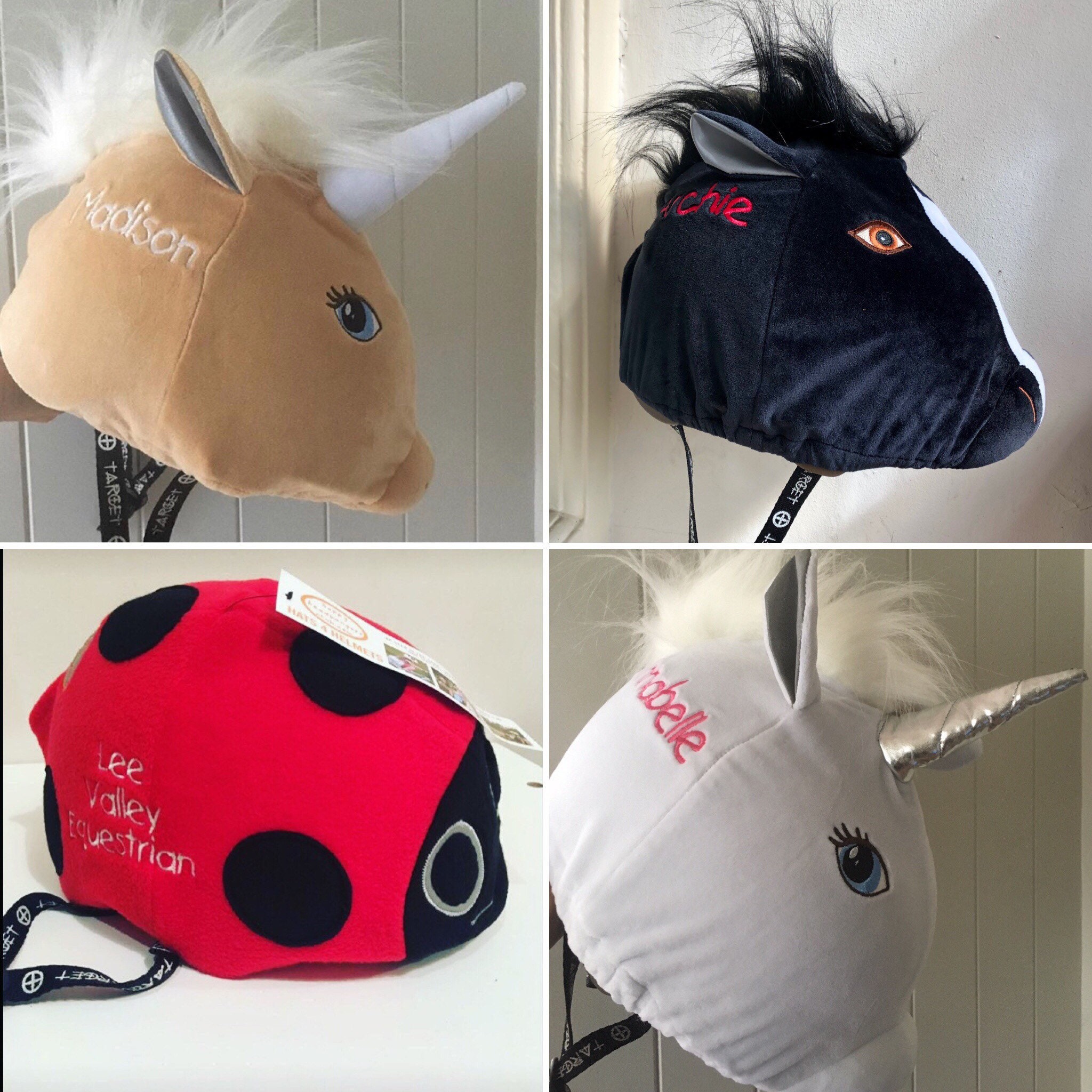 Buy Personalised Ladybird Helmet Cover Riding Hat Cover Pretty