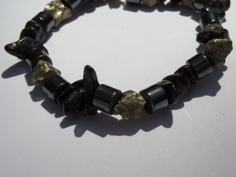 Pyrite Obsidian Bracelet Protection and Healing Etsy