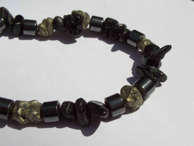 Pyrite Obsidian Bracelet Protection and Healing Etsy