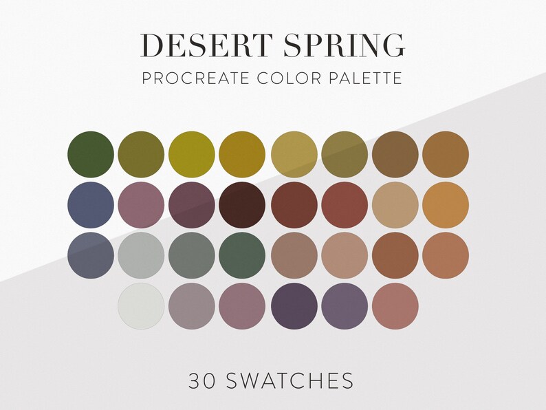 Desert Spring Procreate Color Palette Muted Spring Color Etsy