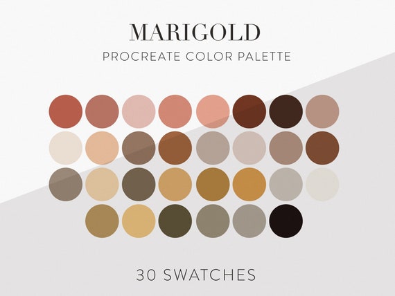 Marigold Procreate Color Palette Marigold Color Palette Etsy