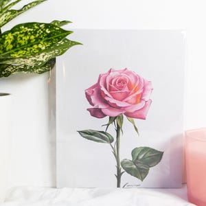 Rose Watercolor Print, Floral Watercolor Print, Floral Wall Art, Floral Watercolor Art, Floral Fine Art, Floral Home Decor, Watercolor