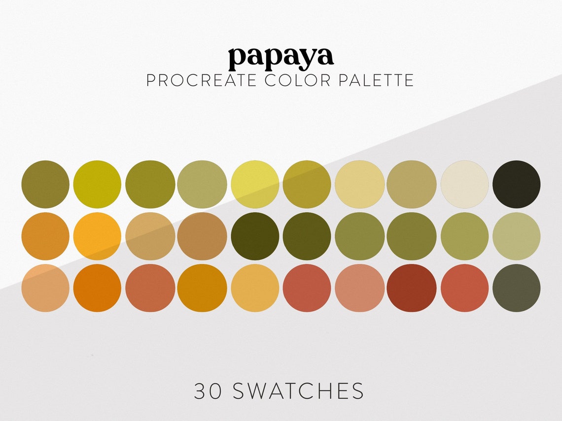 Papaya Color Palette for Procreate Procreate Color Palette Etsy Australia
