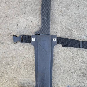 Deadpool inspired 3D printed cosplay leg knife with sheath. With or without battle damage.