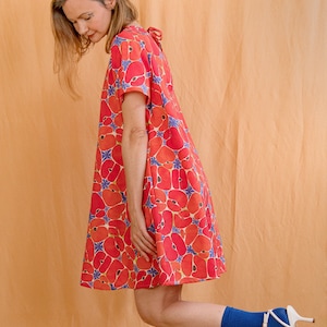 Poppy short sleeved A-line dress image 7