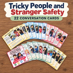 Tricky People & Stranger Safety Conversation Cards for Kids | Printable PDF